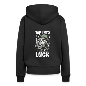 Danse irlandaise Tenue d'Irlande Musique irlandaise - Sweat à capuche Premium bio Femme - noir - Dos - Julia (174cm)