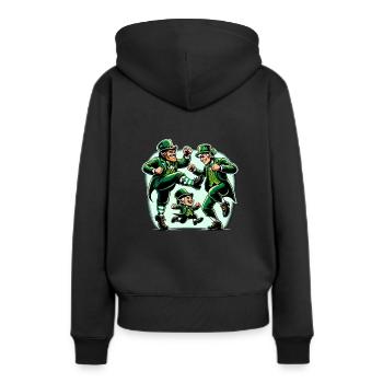 Danse irlandaise Irlande tenue musique irlandaise - Sweat à capuche Premium bio Femme - noir - Dos - Julia (174cm)