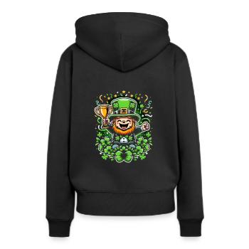 Danse irlandaise Tenue d'Irlande Musique irlandaise - Sweat à capuche Premium bio Femme - noir - Dos - Julia (174cm)