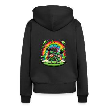Danse irlandaise Tenue d'Irlande Musique irlandaise - Sweat à capuche Premium bio Femme - noir - Dos - Julia (174cm)