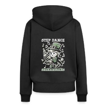 Danse irlandaise Tenue d'Irlande Musique irlandaise - Sweat à capuche Premium bio Femme - noir - Dos - Julia (174cm)