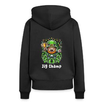 Danse irlandaise Tenue d'Irlande Musique irlandaise - Sweat à capuche Premium bio Femme - noir - Dos - Julia (174cm)