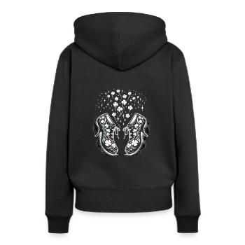 Danse irlandaise Irlande tenue musique irlandaise - Sweat à capuche Premium bio Femme - noir - Dos - Julia (174cm)