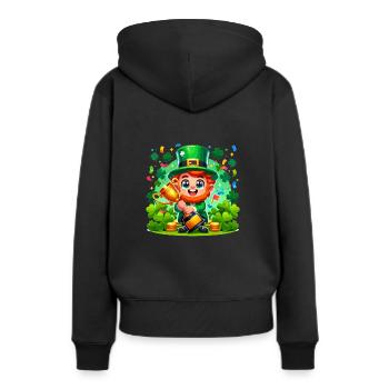 Danse irlandaise Irlande tenue musique irlandaise - Sweat à capuche Premium bio Femme - noir - Dos - Julia (174cm)