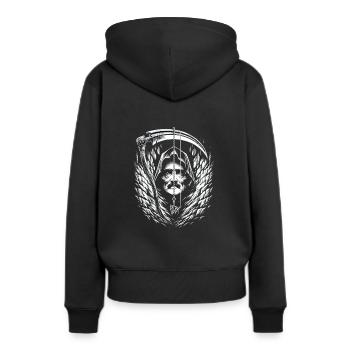 Edgar Allan Poe Fan, littérature classique, - Sweat à capuche Premium bio Femme - noir - Dos - Julia (174cm)