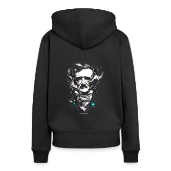 Edgar Allan Poe Fan, littérature classique, - Sweat à capuche Premium bio Femme - noir - Dos - Julia (174cm)