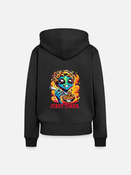 Alien Extraterrestrial Area 51 Ufo Space Geek - Frauen Premium Bio Hoodie - Schwarz