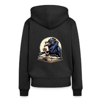 Edgar Allan Poe Fan, littérature classique, - Sweat à capuche Premium bio Femme - noir - Dos - Julia (174cm)