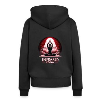 Rotlichttherapie Low-level-lasertherapie Für Die - Frauen Premium Bio Hoodie - Schwarz - Hinten - Julia (174cm)