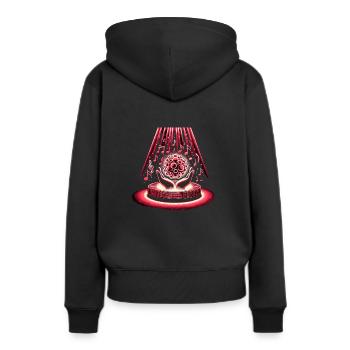 Rotlichttherapie Low-level-lasertherapie Für Die - Frauen Premium Bio Hoodie - Schwarz - Hinten - Julia (174cm)