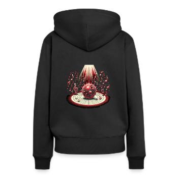 Rotlichttherapie Low-level-lasertherapie Für Die - Frauen Premium Bio Hoodie - Schwarz - Hinten - Julia (174cm)