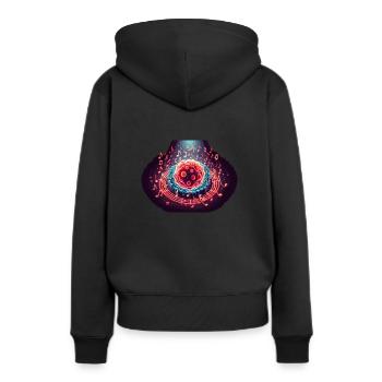 Rotlichttherapie Low-level-lasertherapie Für Die - Frauen Premium Bio Hoodie - Schwarz - Hinten - Julia (174cm)