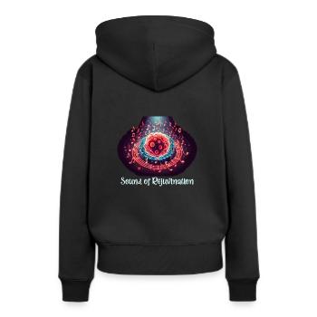Rotlichttherapie Low-level-lasertherapie Für Die - Frauen Premium Bio Hoodie - Schwarz - Hinten - Julia (174cm)
