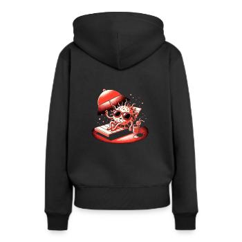 Rotlichttherapie Low-level-lasertherapie Für Die - Frauen Premium Bio Hoodie - Schwarz - Hinten - Julia (174cm)