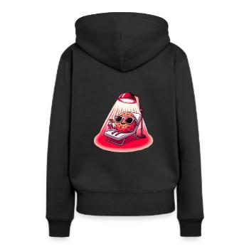 Rotlichttherapie Low-level-lasertherapie Für Die - Frauen Premium Bio Hoodie - Schwarz - Hinten - Julia (174cm)