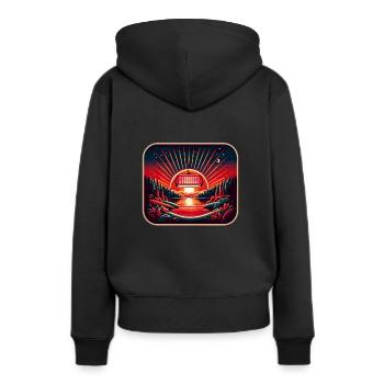 Rotlichttherapie Low-level-lasertherapie Für Die - Frauen Premium Bio Hoodie - Schwarz - Hinten - Julia (174cm)