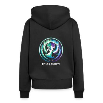 Polarlicht-aurora-verfolger Alaska Wilderness - Frauen Premium Bio Hoodie - Schwarz - Hinten - Julia (174cm)