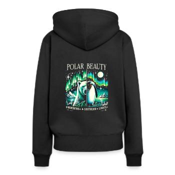 Polarlicht-aurora-verfolger Alaska Wilderness - Frauen Premium Bio Hoodie - Schwarz - Hinten - Julia (174cm)