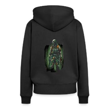 Horrorfilm-fan Zombie-horror Klassischer - Frauen Premium Bio Hoodie - Schwarz - Hinten - Julia (174cm)