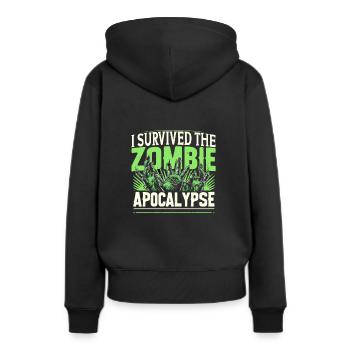 Horrorfilm-fan Zombie-horror Klassischer - Frauen Premium Bio Hoodie - Schwarz - Hinten - Julia (174cm)
