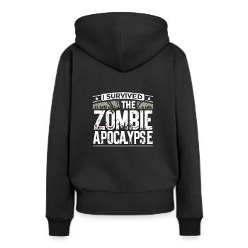 Horrorfilm-fan Zombie-horror Klassischer - Frauen Premium Bio Hoodie - Schwarz - Hinten - Julia (174cm)