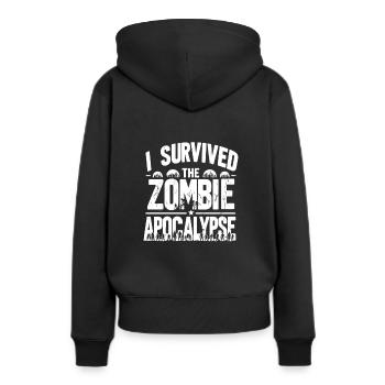 Horrorfilm-fan Zombie-horror Klassischer - Frauen Premium Bio Hoodie - Schwarz - Hinten - Julia (174cm)