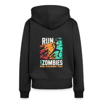 Horrorfilm-fan Zombie-horror Klassischer - Frauen Premium Bio Hoodie - Schwarz - Hinten - Julia (174cm)