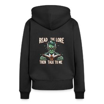 Horrorfilm-fan Zombie-horror Klassischer - Frauen Premium Bio Hoodie - Schwarz - Hinten - Julia (174cm)