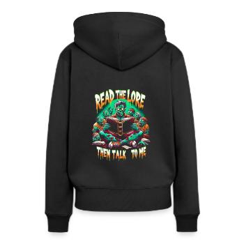 Horrorfilm-fan Zombie-horror Klassischer - Frauen Premium Bio Hoodie - Schwarz - Hinten - Julia (174cm)