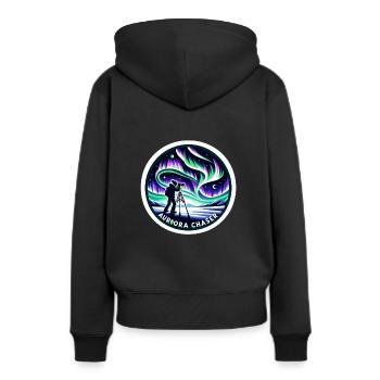 Polarlicht-aurora-verfolger Alaska Wilderness - Frauen Premium Bio Hoodie - Schwarz - Hinten - Julia (174cm)