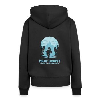Polarlicht-aurora-verfolger Alaska Wilderness - Frauen Premium Bio Hoodie - Schwarz - Hinten - Julia (174cm)
