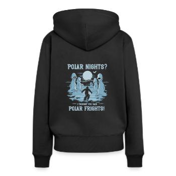 Polarlicht-aurora-verfolger Alaska Wilderness - Frauen Premium Bio Hoodie - Schwarz - Hinten - Julia (174cm)
