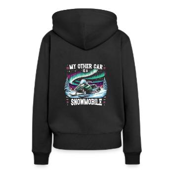 Polarlicht-aurora-verfolger Alaska Wilderness - Frauen Premium Bio Hoodie - Schwarz - Hinten - Julia (174cm)