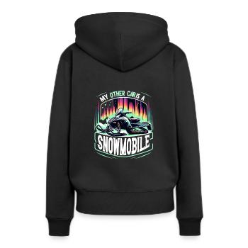 Polarlicht-aurora-verfolger Alaska Wilderness - Frauen Premium Bio Hoodie - Schwarz - Hinten - Julia (174cm)