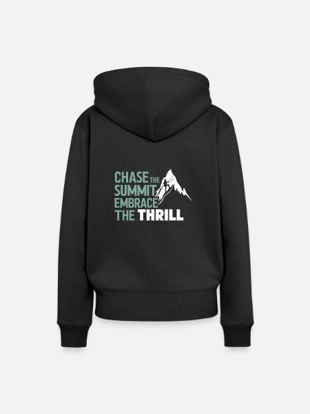 Klettern Outdoor-abenteuer Bouldern - Frauen Premium Bio Hoodie - Schwarz