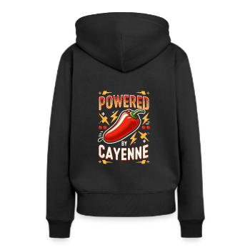 Amateur de cuisine épicée, chef des Chili Peppers - Sweat à capuche Premium bio Femme - noir - Dos - Julia (174cm)