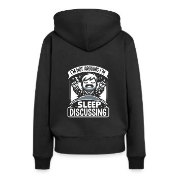 Parler dans le sommeil, Somniloquie, Parler dans le sommeil - Sweat à capuche Premium bio Femme - noir - Dos - Julia (174cm)