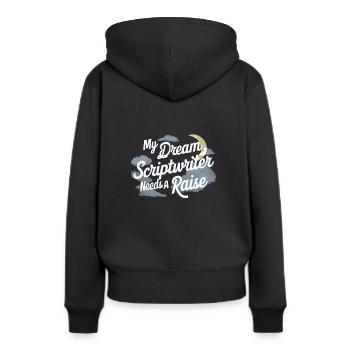 Parler dans le sommeil, Somniloquie, Parler dans le sommeil - Sweat à capuche Premium bio Femme - noir - Dos - Julia (174cm)