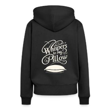 Parler dans le sommeil, Somniloquie, Parler dans le sommeil - Sweat à capuche Premium bio Femme - noir - Dos - Julia (174cm)