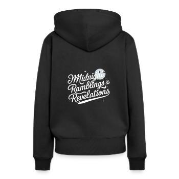 Parler dans le sommeil, Somniloquie, Parler dans le sommeil - Sweat à capuche Premium bio Femme - noir - Dos - Julia (174cm)