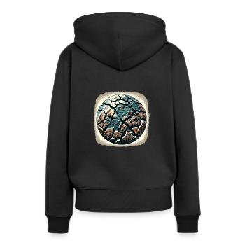 Fossilienjäger Fossilienjagd Paläontologe - Frauen Premium Bio Hoodie - Schwarz - Hinten - Julia (174cm)