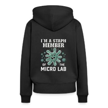 Microbiologist Microbiology Lab Staph Biology - Frauen Premium Bio Hoodie - Schwarz - Hinten - Julia (174cm)
