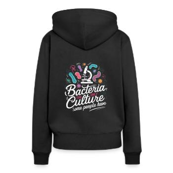 Microbiologiste Microbiologie Laboratoire Biologie des staphylocoques - Sweat à capuche Premium bio Femme - noir - Dos - Julia (174cm)