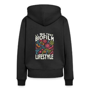 Microbiologist Microbiology Lab Staph Biology - Frauen Premium Bio Hoodie - Schwarz - Hinten - Julia (174cm)