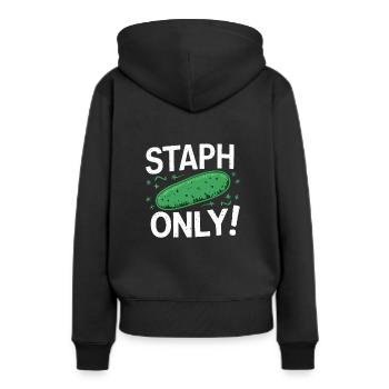 Microbiologiste Microbiologie Laboratoire Biologie des staphylocoques - Sweat à capuche Premium bio Femme - noir - Dos - Julia (174cm)