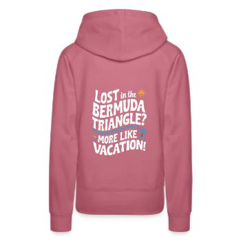 Mysteriöses Verschwindenlassen Im Bermudadreieck - Frauen Premium Bio Hoodie - Malve - Hinten - Isabella (175cm)