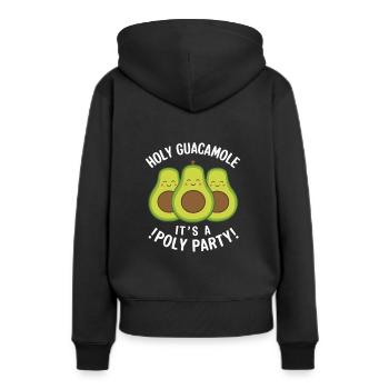 Communauté polyamoureuse Parentalité polyamoureuse - Sweat à capuche Premium bio Femme - noir - Dos - Julia (174cm)