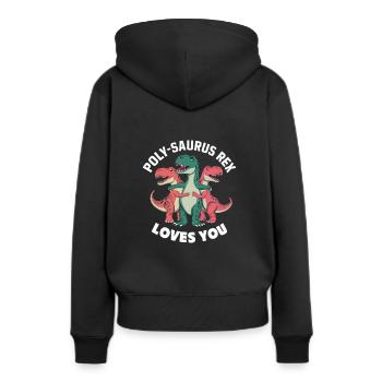Communauté polyamoureuse Parentalité polyamoureuse - Sweat à capuche Premium bio Femme - noir - Dos - Julia (174cm)