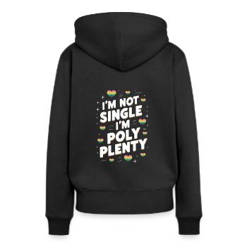 Communauté polyamoureuse Parentalité polyamoureuse - Sweat à capuche Premium bio Femme - noir - Dos - Julia (174cm)