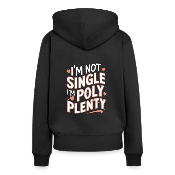 Communauté polyamoureuse Parentalité polyamoureuse - Sweat à capuche Premium bio Femme - noir - Dos - Julia (174cm)